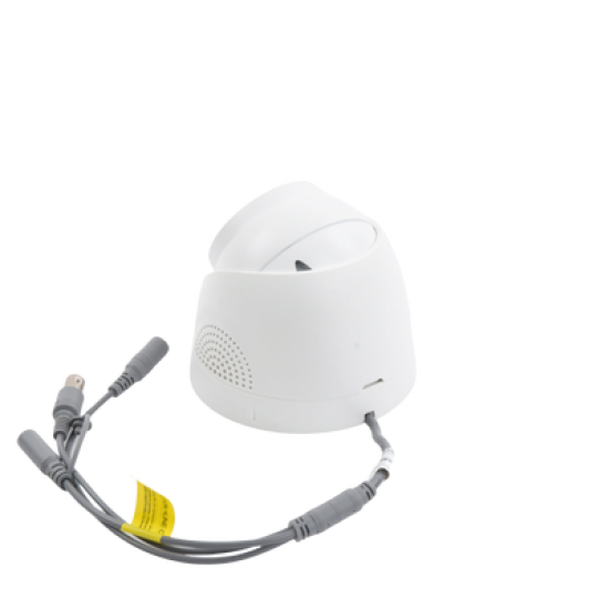 Turret TURBOHD 2 Megapixeles (1080p) / Imagen a color 24/7 / Lente 2.8 mm / Luz Blanca 20 mts / Exterior IP67 / WDR 130dB / Sensor PIR / Sirena Integrada / Estrobo ROJO - AZUL / Micrófono Integrado