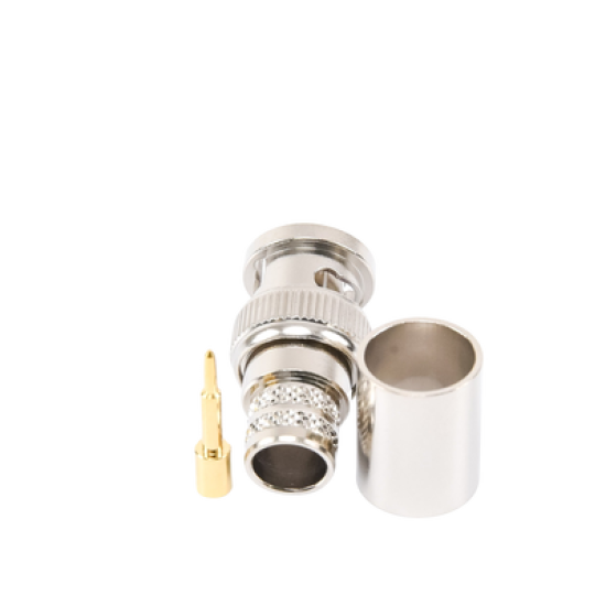  Conector BNC Macho de Anillo Plegable para RG-8/U, LMR-400, 9913, CNT-400, Níquel/ Oro/ Teflón.