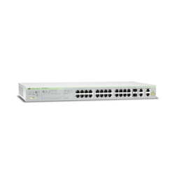WebSmart Switch, 24 puertos PoE+ 10/100 Mbps + 2 puertos 10/100/1000 Mbps + 2 SFP Gigabit Combo, 193 W
