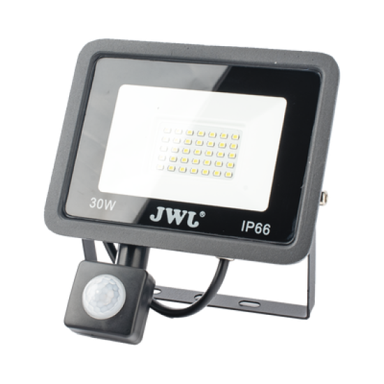 Reflector con Sensor de Movimiento 30 W /160 x 180 mm / 85 - 265 Vca~ 50/60Hz / Ultra delgado / Uso en exterior - interior. 