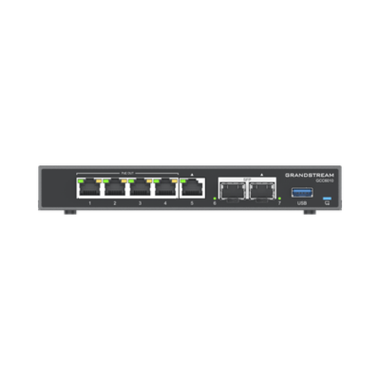 4 en 1: Firewall Nueva Generación, Router, PBX IP, Switch Gigabit de 5 Puertos (4 PoE) y 2 Puertos SFP 2.5 Gigabit