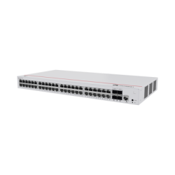 Switch de Acceso Gigabit Administrable PoE Capa 2 / 48 puertos 10/100/1000 Mbps (PoE) / 4 Puertos 1GE SFP Uplink / ERPS / IMGP Snooping / DHCP Snooping / PoE Perpetuo / 380W / Administración Nube Gratis