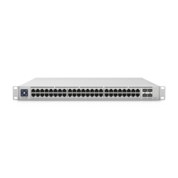 UniFi Switch Enterprise administrable capa 3, 48 puertos 2.5GbE RJ45 POE+, 4 puertos 10G SFP+, 720W, con pantalla táctil de 1.3