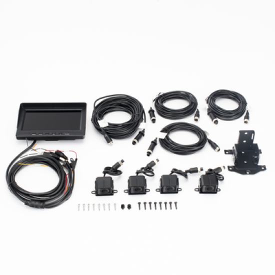 Sistema de Monitoreo Local / 4 Cámaras 1080p para Exterior (IP68) y Pantalla LCD de 7