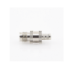 Conector Mini-UHF Hembra en Línea, de Anillo Plegable para Cable Coaxial RG-8/X, 9258, LMR-240, Níquel/ Plata/ Teflón.