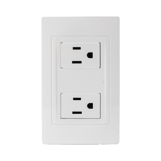 Contacto Dúplex de 127 V~60 HZ 15 A / Color Blanco.
