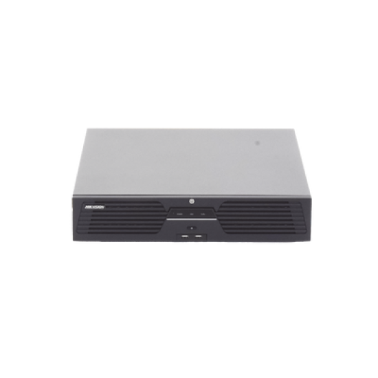 [Doble Poder de Decodificación] NVR 32 Megapixel (8K) / 32 Canales IP / AcuSense / ANPR / Conteo de Personas / Heat Map / 8 Bahías de Disco Duro / 2 Tarjetas de Red / Soporta RAID con Hot Swap / 2 HDMI en 8K / Soporta POS / Alarmas I/O / ACU