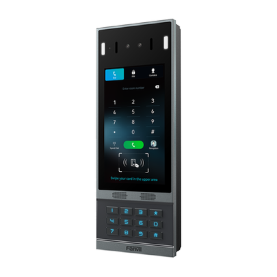 Videoportero SIP i67, Reconocimiento Facial, 2 relevadores, Teclado retroiluminado, anti-vandálico, IP66 y IK07, PoE