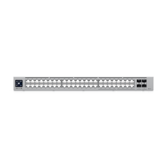 UniFi Switch Pro Max 48 POE, con funciones capa 3, 48 puertos (16 puertos 2.5 GbE (8 POE++ y 8 POE+) y 32 puertos 1 GbE (24 POE+ y 8 POE++)), 2 puertos SFP+ 10G, POE++ 720W, pantalla informativa