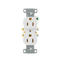 Contacto Duplex 15A 125V/ 2 Polos 3 Hilos/ Nema 5-15R/ Color Blanco.