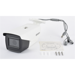 Bullet TURBOHD 4K (8Megapixeles) / Lente Mot. 2.7 a 13.5 mm / Potente IR EXIR de 80 mts / Exterior IP67 / 12 Vcc - 24 VCA / dWDR