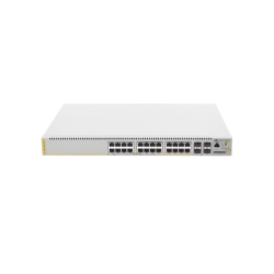 Switch PoE+ Administrable CentreCOM GS970M, Capa 3 de 24 Puertos 10/100/1000 Mbps + 4 SFP Gigabit, 370 W