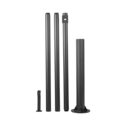Poste Seccionado de 6 Metros / Especializado para la Instalación de Videovigilancia / Incluye Base de Cimentación y Brazo para Cámara PTZ / Color Negro