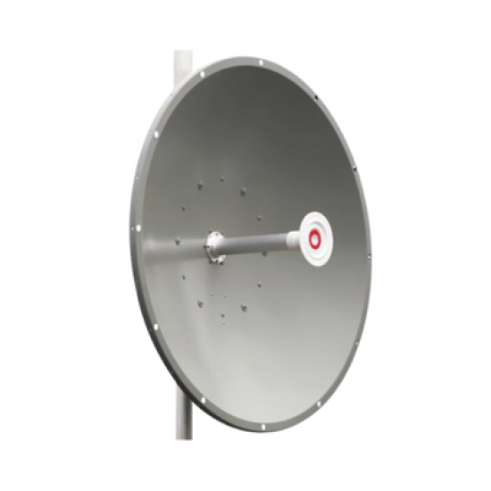 Antena direccional de 3 ft, 5.9 a 7.1 GHz, Ganancia 34 dBi, Conectores RP-SMA Hembra, Polarización doble, incluye montaje para torre o mástil 