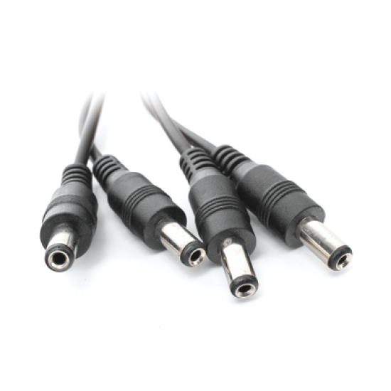 Cable con Conector Jack Hembra de 3.5 mm con 4 Salidas de Jack Macho (Divisor de energía)  / TIPO PULPO / 4 Conectores Macho / 1 Conector Hembra / Jack de 3.5mm