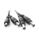 Cable con Conector Jack Hembra de 3.5 mm con 4 Salidas de Jack Macho (Divisor de energía)  / TIPO PULPO / 4 Conectores Macho / 1 Conector Hembra / Jack de 3.5mm