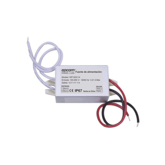 Fuente 12 V / 1 Amper / Waterproof / Intemperie grado IP67
