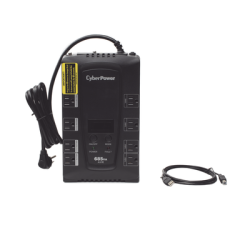 UPS de 685 VA/390 W, Topología Línea Interactiva, Entrada 120 Vca NEMA 5-15P, Tipo Gabinete Compacto, Con 8 Tomas NEMA 5-15R
