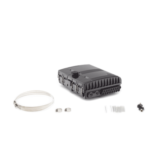 Cierre de Empalme para 24 fusiones de fibra óptica, Interior/Exterior, con 8 acopladores SC/APC y splitter 1x8 SC/APC Incluido, IP65
