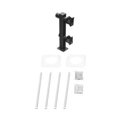Poste Seccionado de 6 Metros / Tubos Mas Gruesos / Especializado para la Instalación de Videovigilancia / Incluye Base de Cimentación y Brazo para Cámara PTZ / Color Negro