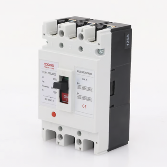 Protección Térmica 3P, 125A,  Corriente Alterna  690 V CA Trifásica.