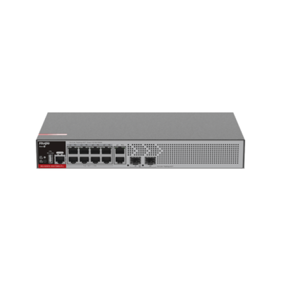 Switch PoE+ Empresarial 125 Watts, Administrable L2+, 8 Puertos PoE Gigabit , 2 Puertos Uplink Gigabit y 2 Puertos Uplink SFP 2.5G