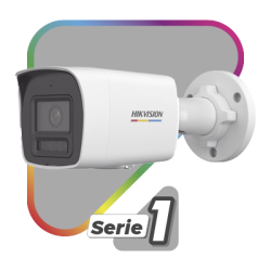 [Dual Light + ColorVu] Bala IP 4 Megapixel / Lente 2.8 mm / 30 mts IR + 30 mts Luz Blanca / Micrófono Integrado / ACUSENSE Lite / Exterior IP67 / WDR 120 dB / PoE / Micro SD / ONVIF