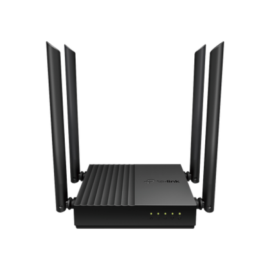 Router Inalámbrico AC 1200 / Doble Banda MU-MIMO / 1 puerto WAN 10/100/1000 Mbps / 4 puertos LAN 10/100/1000 Mbps / Compatible con EasyMesh / Administración Web o App Tether