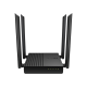 Router Inalámbrico AC 1200 / Doble Banda MU-MIMO / 1 puerto WAN 10/100/1000 Mbps / 4 puertos LAN 10/100/1000 Mbps / Compatible con EasyMesh / Administración Web o App Tether