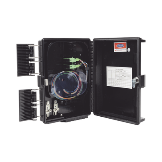 Cierre de Empalme para 24 fusiones de fibra óptica, Interior/Exterior, con 8 acopladores SC/APC y splitter 1x8 SC/APC Incluido, IP65