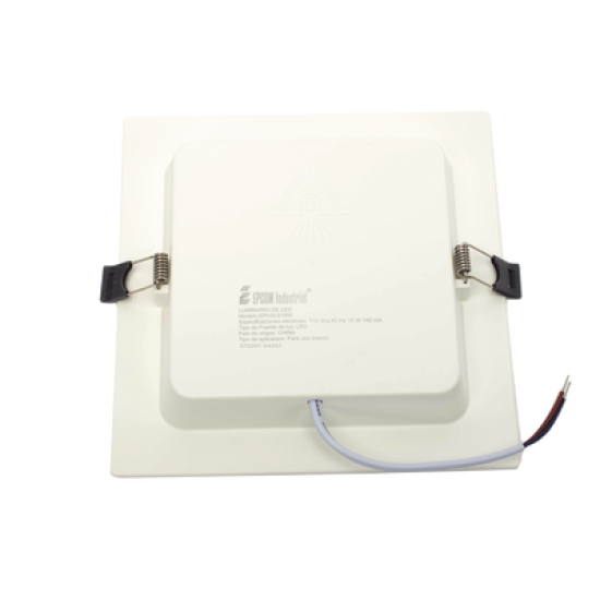 Spot Cuadrado Empotrable / 17.5 x 17.5 cm / Luz Fría / 110 V / 15 W / 1200 lúmenes / 25000 hrs / Ángulo de apertura 120° / IP20