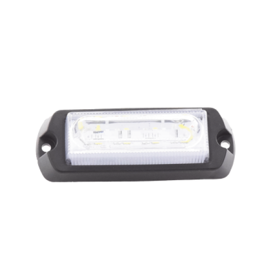 Luz Auxiliar Ultra Brillante de 8 LED, color Ámbar / Claro , con mica transparente.