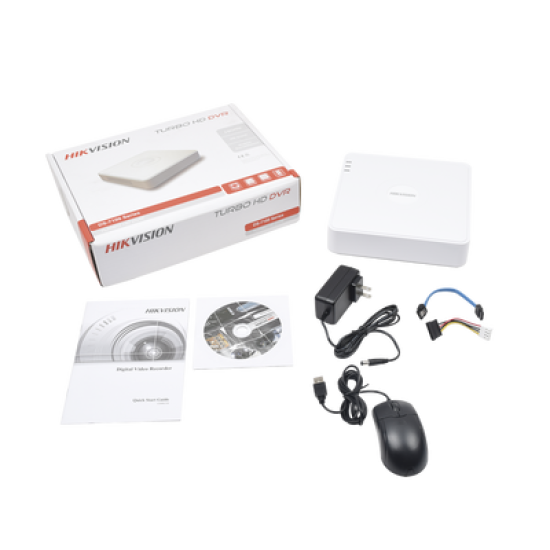DVR 1080P Lite / 4 Canales Turbo HD + 1 Canal IP / H.264+ / Hik-Connect P2P / 1 canal audio / Salida de video FULLHD