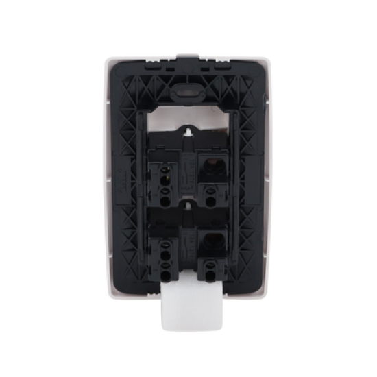 Apagador Escalera Doble de 10 A/ 127 V CA ~ 60 Hz / 1 1/2 Módulos / Color Blanco.