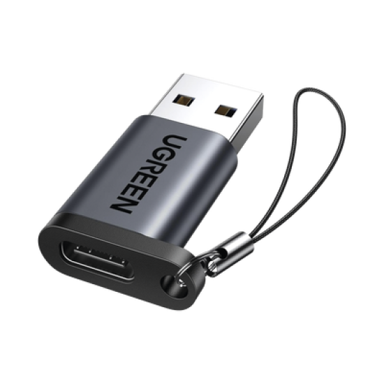 Adaptador USB 3.1 Tipo C a USB-A 3.0 |Carga y Sincronización de Datos | Admite Corriente de 3A | Transferencia de hasta 5 Gbps | Amplia Compatibilidad | Chip VL160 | Caja de Aluminio | Color Negro.