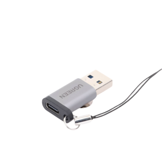 Adaptador USB 3.0 Macho a USB-C 3.1 Tipo C Hembra |Carga y Sincronización de Datos | Admite Corriente de 3A | Transferencia de hasta 5 Gbps | Amplia Compatibilidad | Chip VL160 | Caja de Aluminio | Color Gris