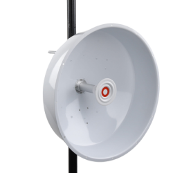 Antena direccional de alta resistencia, Ganancia 30 dBi, (4.9 -6.4 GHz), Plato hondo para mayor inmunidad al ruido, Conectores N-Hembra, Montaje incluido.