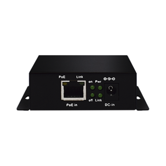 Inyector PoE Extenido Industrial / PoE 802.3 af/at Hasta 30W / Conexión plug and play / Alcance de hasta 250 metros / Aplicaciones CCTV / Alimentación PoE af/at o Vcc 37-57 Vcc