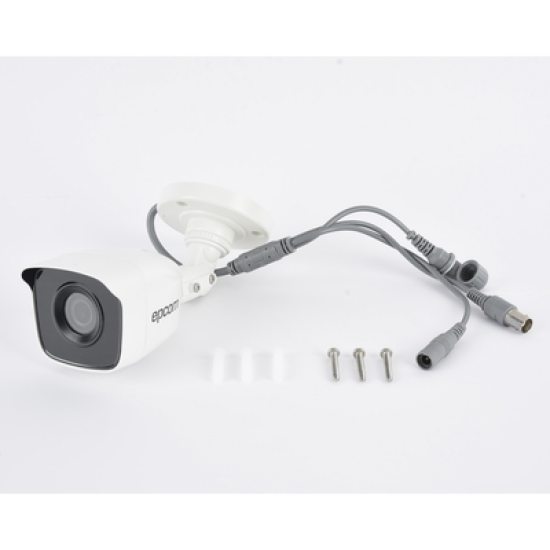 Bala TURBOHD 2 Megapíxeles (1080p) / Gran Angular 103° / Lente 2.8 mm / IR EXIR Inteligente 20 mts / Exterior IP66 / dWDR / TVI-AHD-CVI-CVBS / Policarbonato