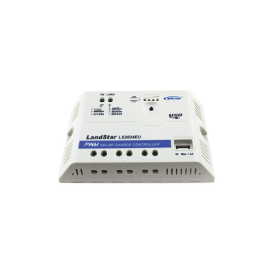 Controlador Solar PWM 12/24 V 20 A, Salida USB