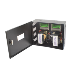 Fuente de poder profesional CCTV de 24 Vca @16A, 16 cámaras, volt. de entrada: 115, 127, 132 Vca (Seleccionable), con capacidad de batería de respaldo, requiere batería