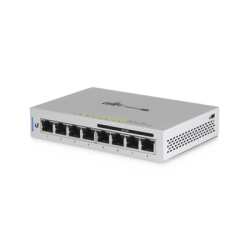 Switch UniFi Administrable capa 2 de 8 puertos Gigabit (4 Puertos Gigabit PoE 802.3af y 4 puertos Gigabit ethernet) 60W