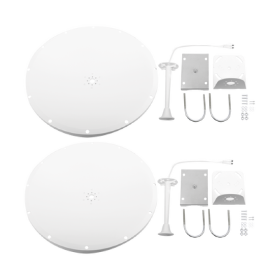 Antena Parabólica de Frecuencia Extendida, 4.8 - 6.5 GHz, 28 dBi, Conectores SMA-Macho Inverso