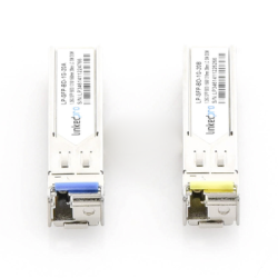 Transceptores Ópticos Bidireccionales SFP (Mini-Gbic) / Monomodo 1310 & 1550 nm / 1.25 Gbps / 1000BASE-BX / Conector LC/UPC Simplex / DDM / Hasta 20 km / 2 Piezas 