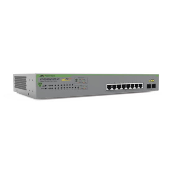 Switch PoE+ Gigabit WebSmart de 10 puertos 10/100/1000 Mbps (2 x Combo) + 2 puertos gigabit SFP (Combo), 75 W