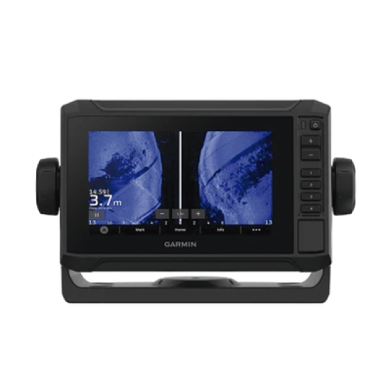 ECHOMAP UHD2 62SV con mapa base precargado,  puerto de conexión NMEA 2000, sonda SIDEVÜ, CLEARVÜ Y CHIRP tradicional. No incluye transdcutor