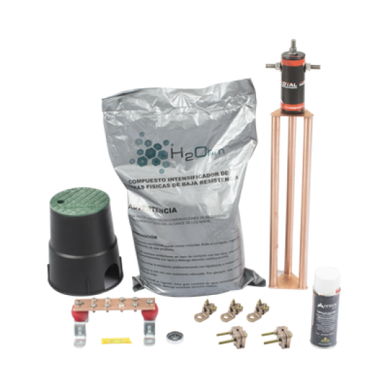 Kit de tierra física modelo TG45AB con Electrodo Magnetoactivo, capacidad: 45 AMP