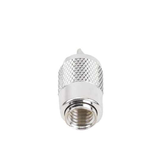 Conector UHF Macho (PL-259) para Cables RG-8/U, RG-8U-SYS, 8237, 8267, 8268, 9913, CTN-400, 7810, 8214, 7810A, RFLASH-1113, LMR-400, Plata )/ Plata/ Teflón.