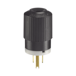 Clavija Negra 15 A 125 V CA 2 Polos 3 Hilos (NEMA 5-15P).  