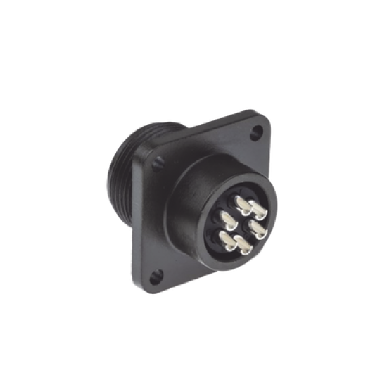 Conector Hembra Circular  de 6 Terminales para uso Rudo, Amphenol 